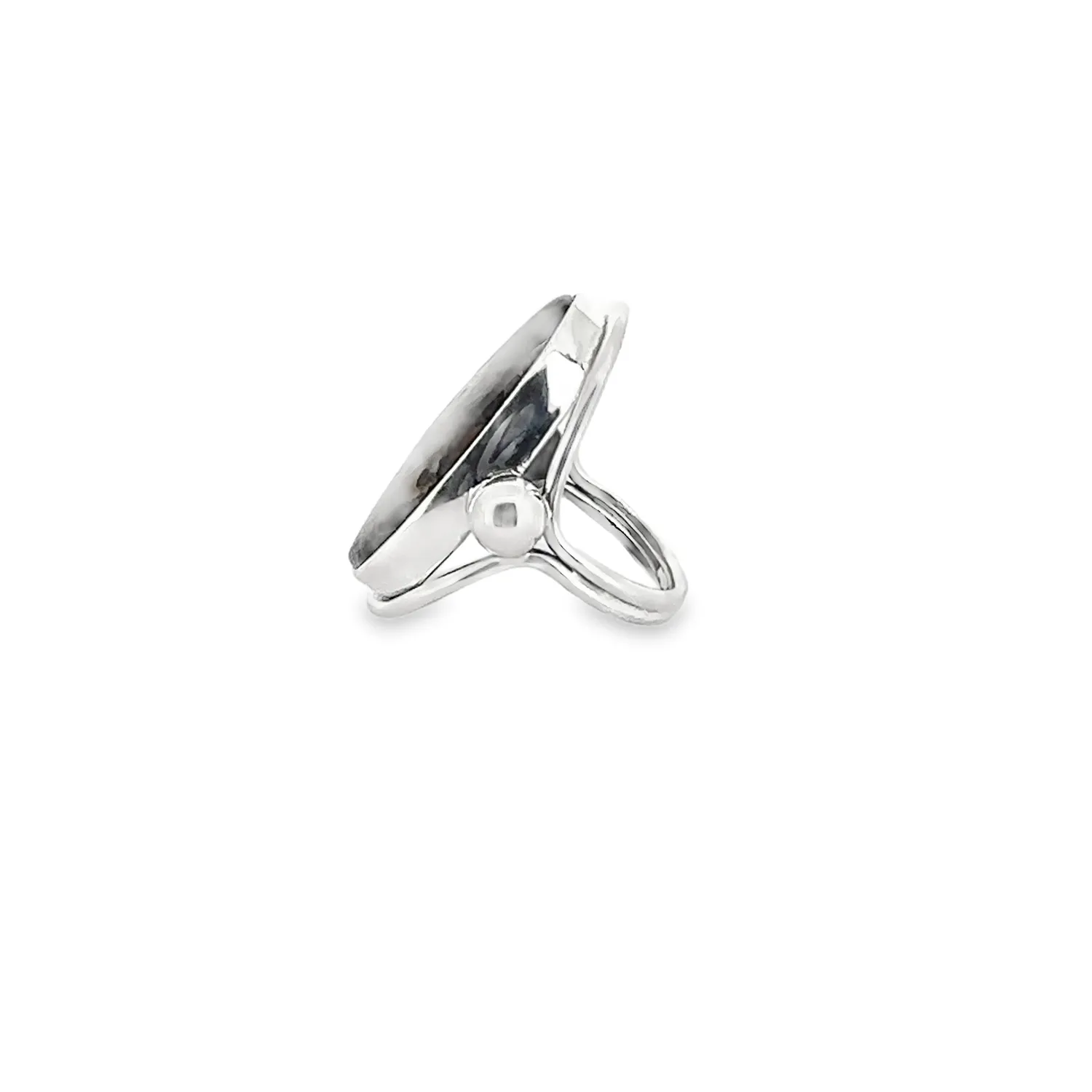 Victoria Jane Oval Jasper Stone anello argento con diaspro