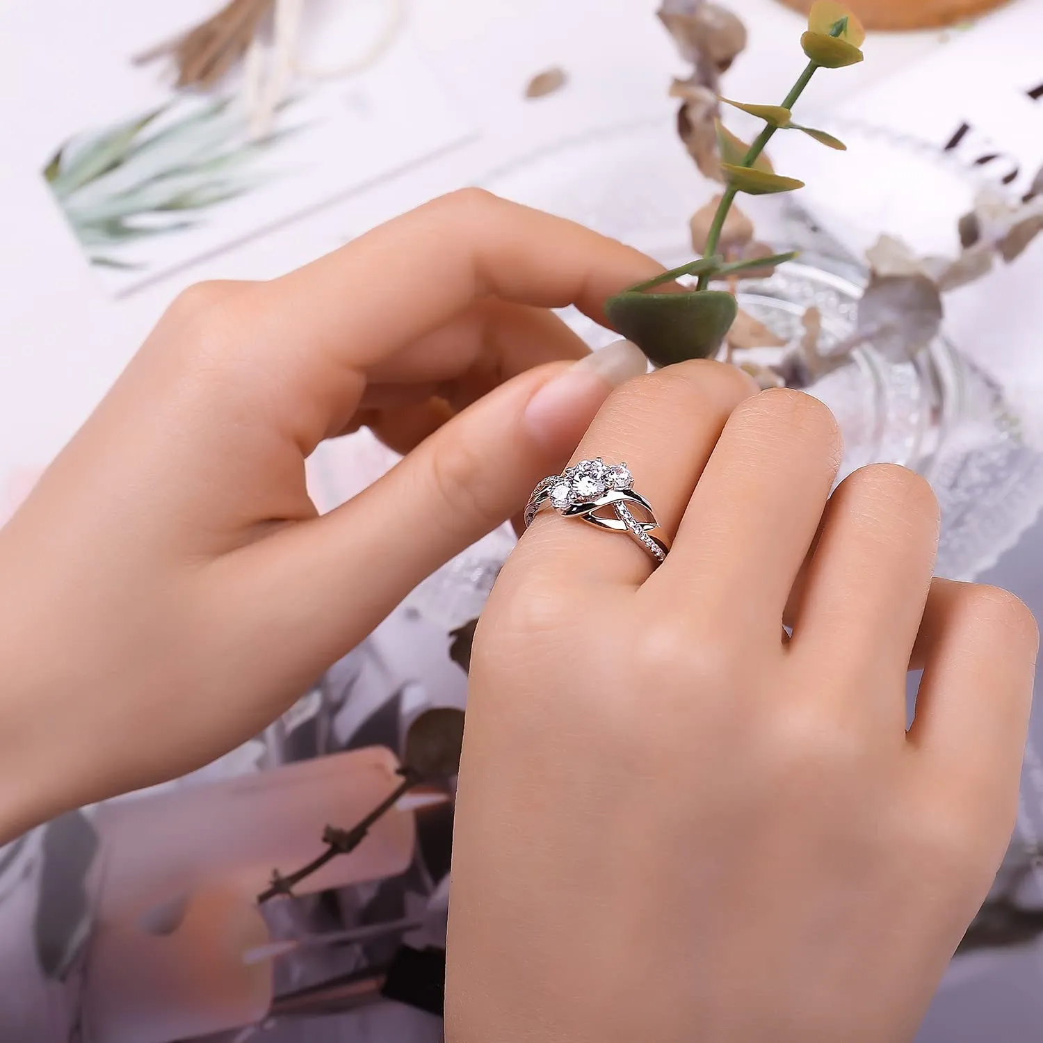 JewelryPalace Nodo d'Amore Anello Infinito Argento 14.5