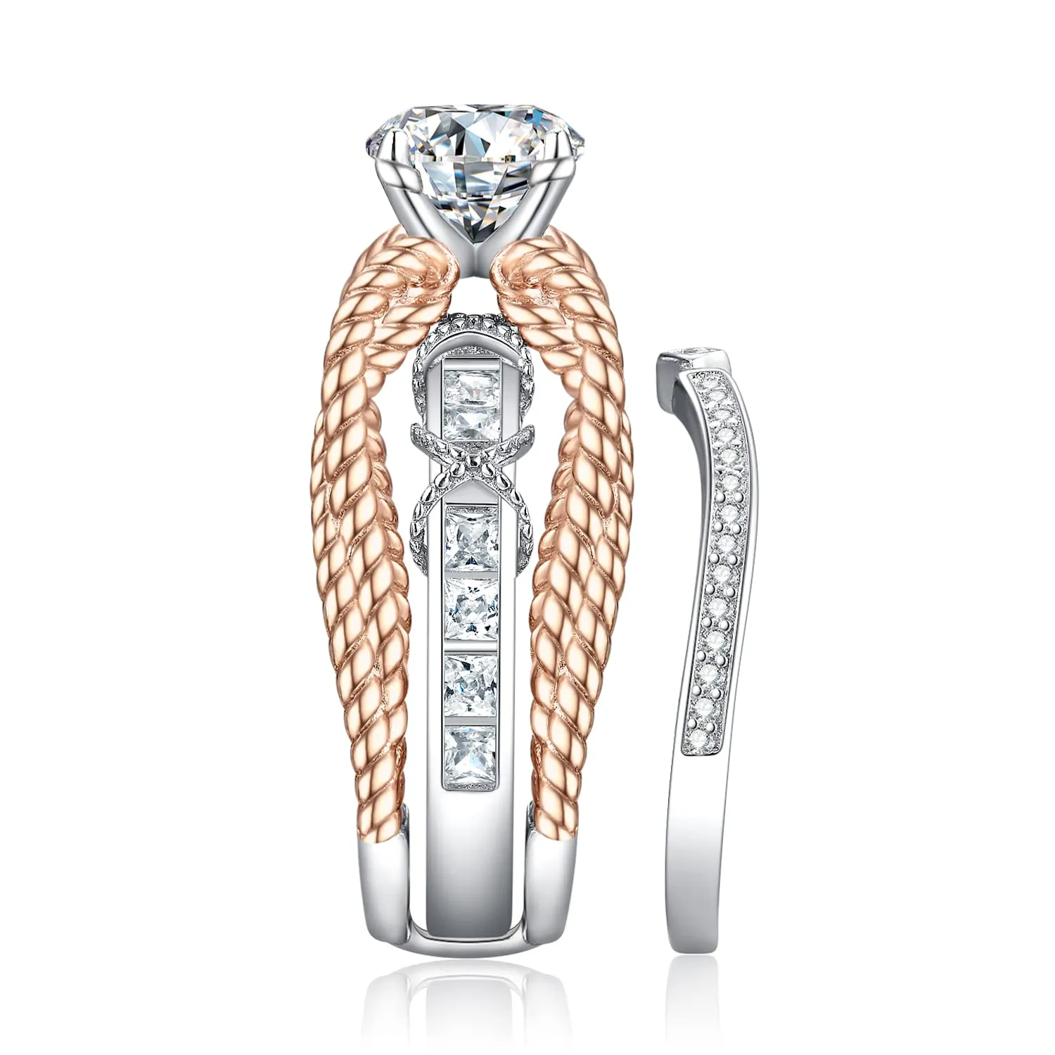 JewelryPalace Cuore Puzzle Anello Argento Solitario