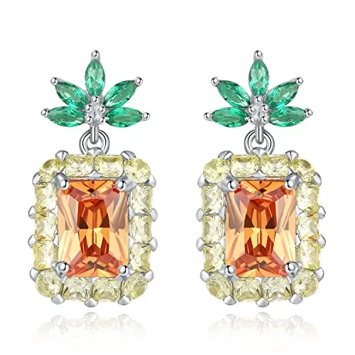 JewelryPalace Ananas Orecchini Argento Zirconia Gialla 5.9ct