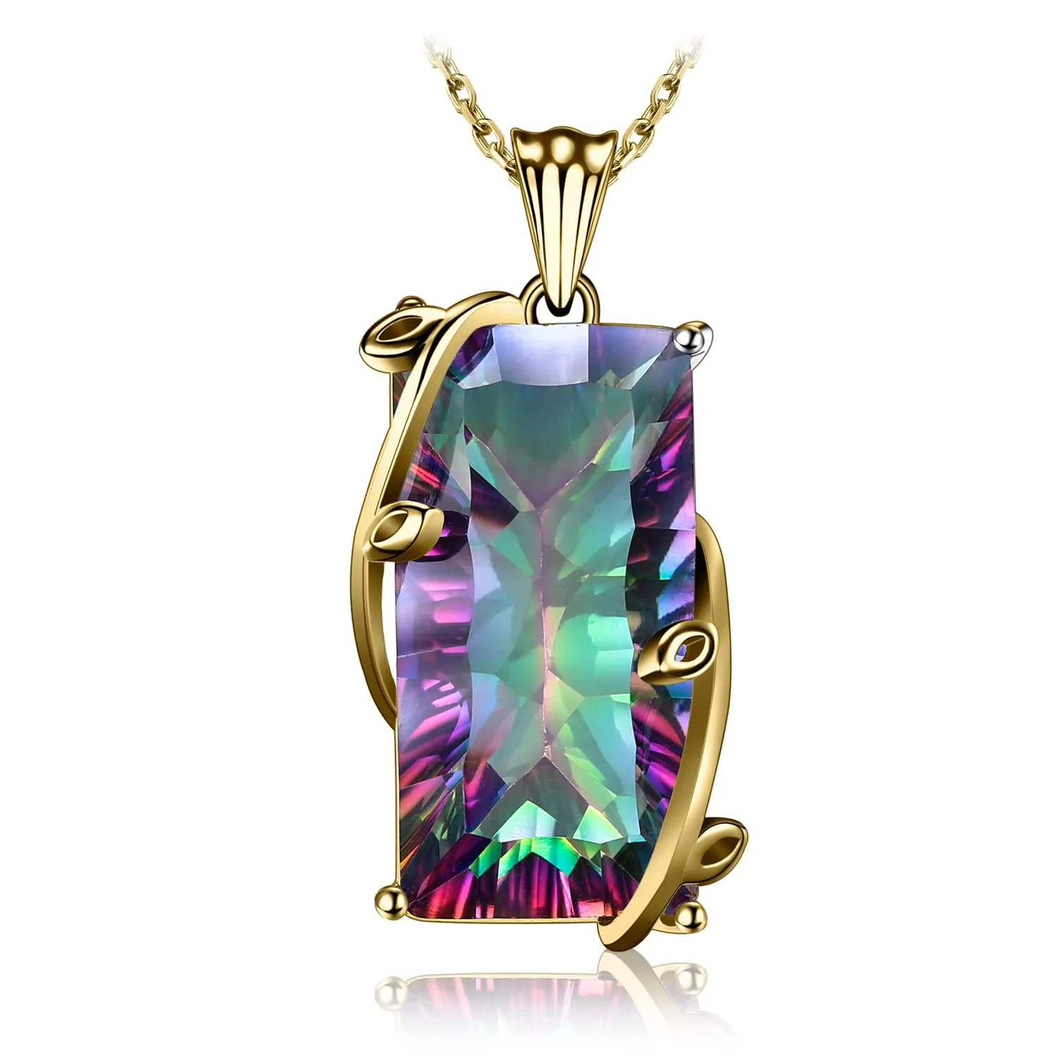 JewelryPalace 15,2ct Collana Quarzo Arcobaleno Argento 925