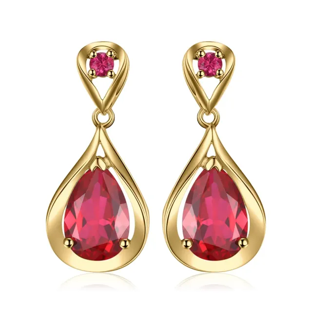 JewelryPalace Infinito 8.8ct orecchini oro rubino