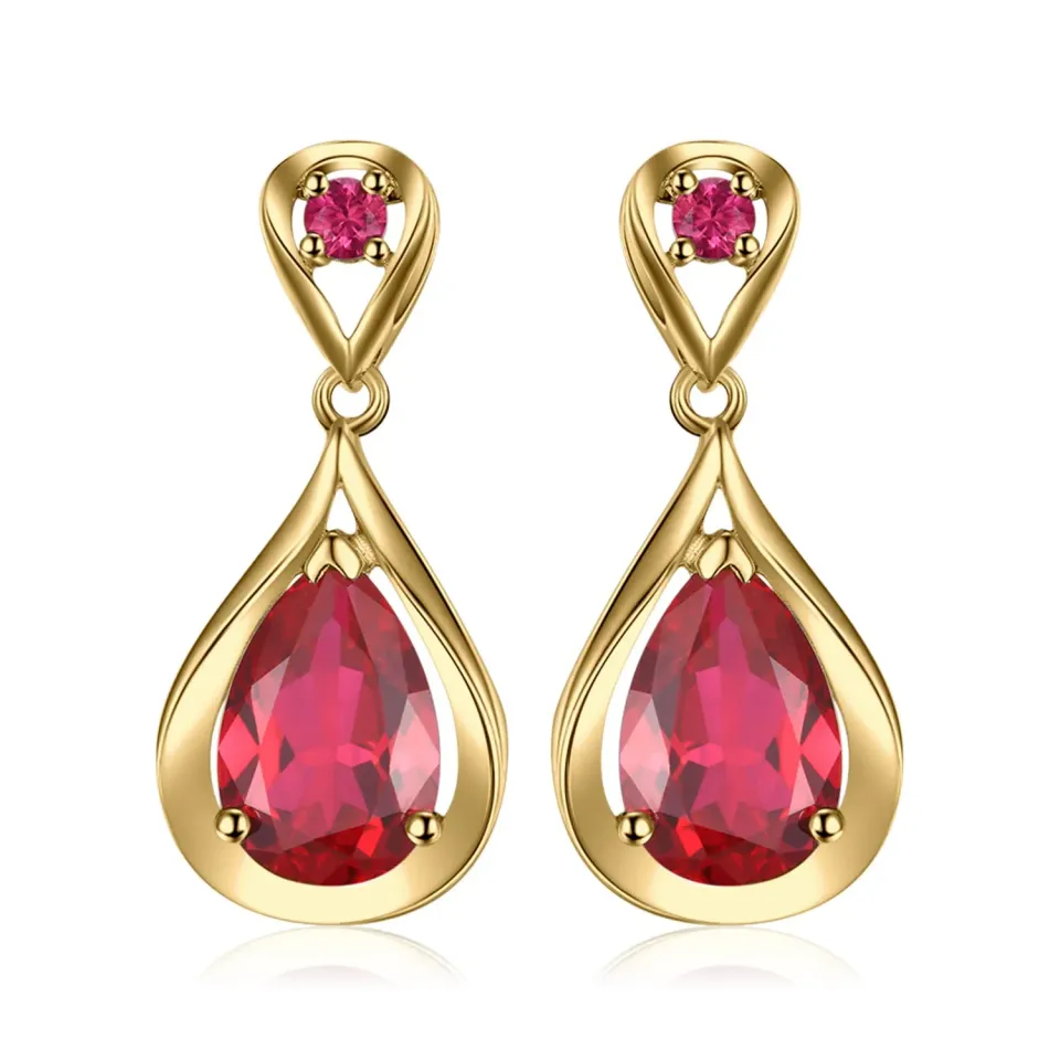 JewelryPalace Infinito 8.8ct orecchini oro rubino