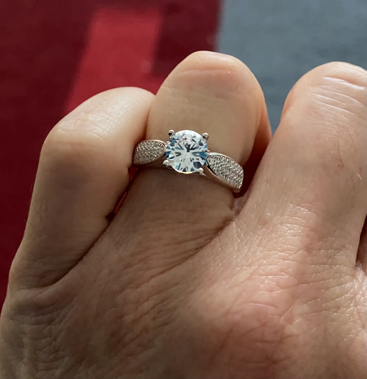 JewelryPalace Anniversario anello argento diamante simulato