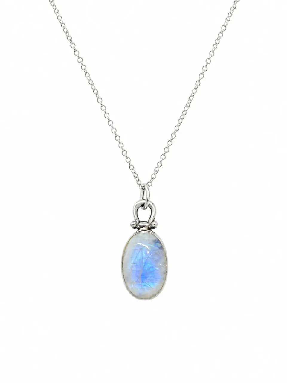 Victoria Jane Oval Moonstone Cabochon ciondolo argento