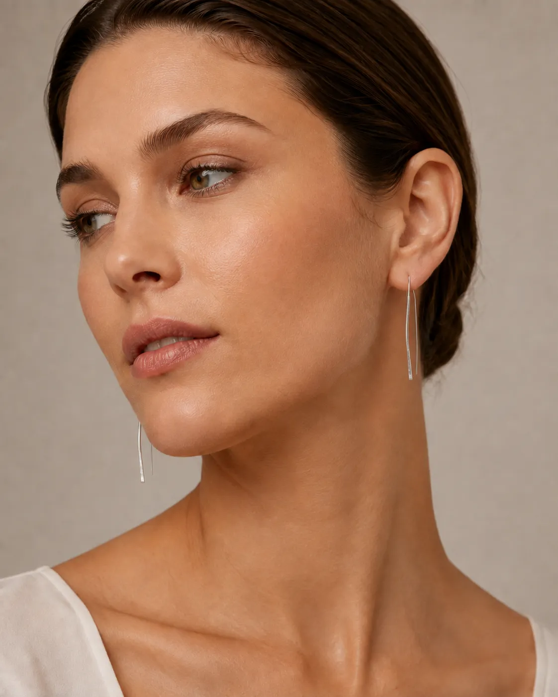 Victoria Jane Curved Drop orecchini pendenti argento