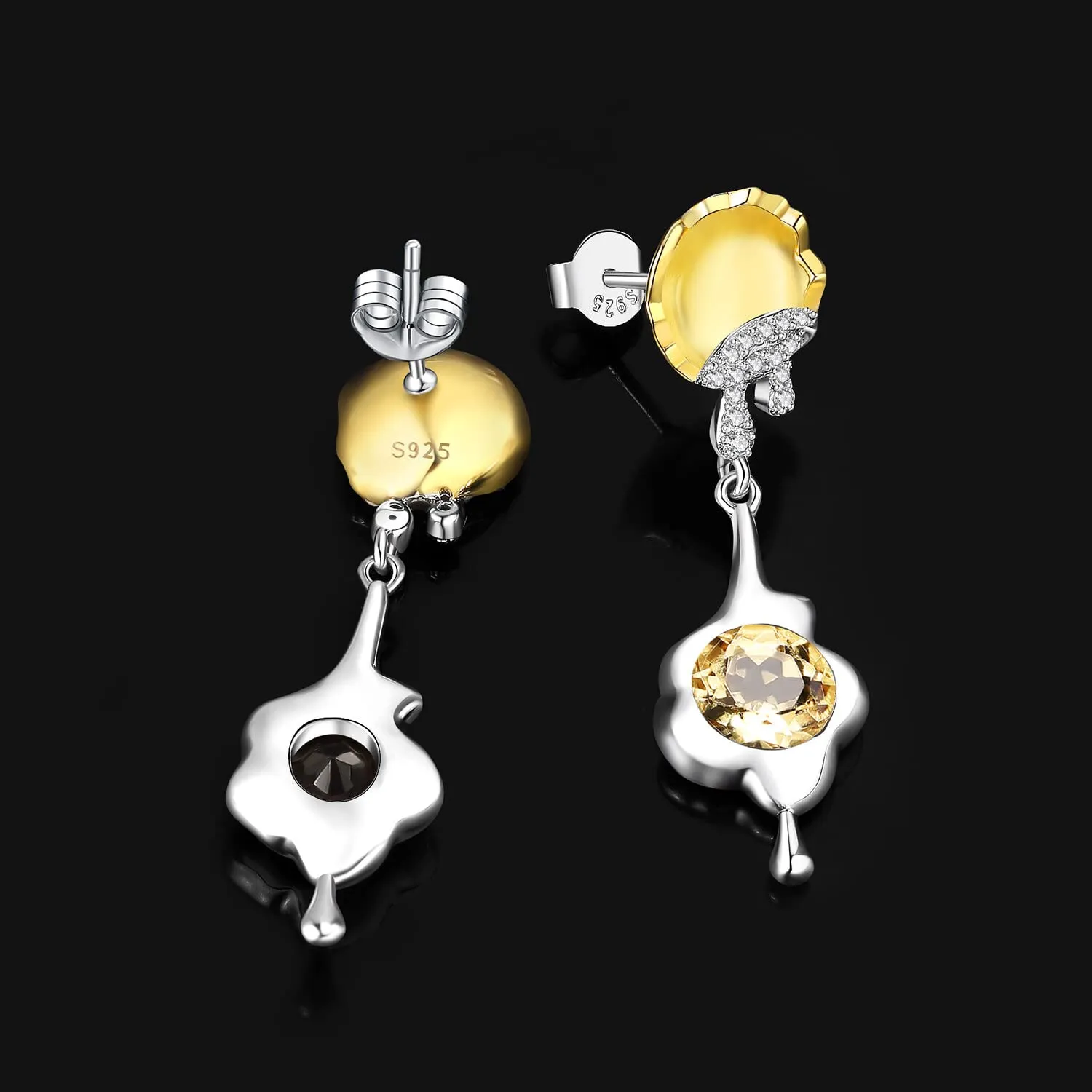 JewelryPalace Uova Camicia 2.8ct orecchini argento citrino giallo