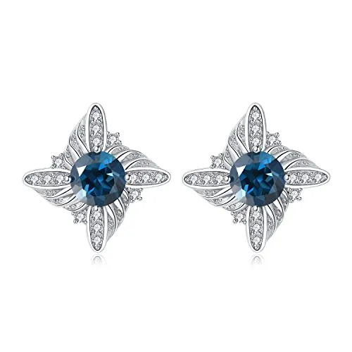JewelryPalace Mulino a Vento 2.5ct orecchini argento topazio blu