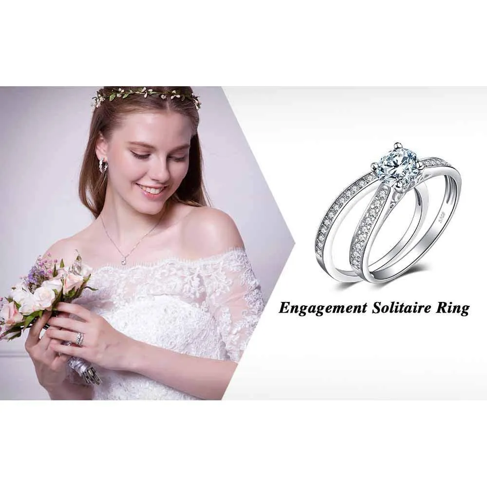 JewelryPalace 1.3ct Anello Solitario Fidanzamento Tre Ori Oro