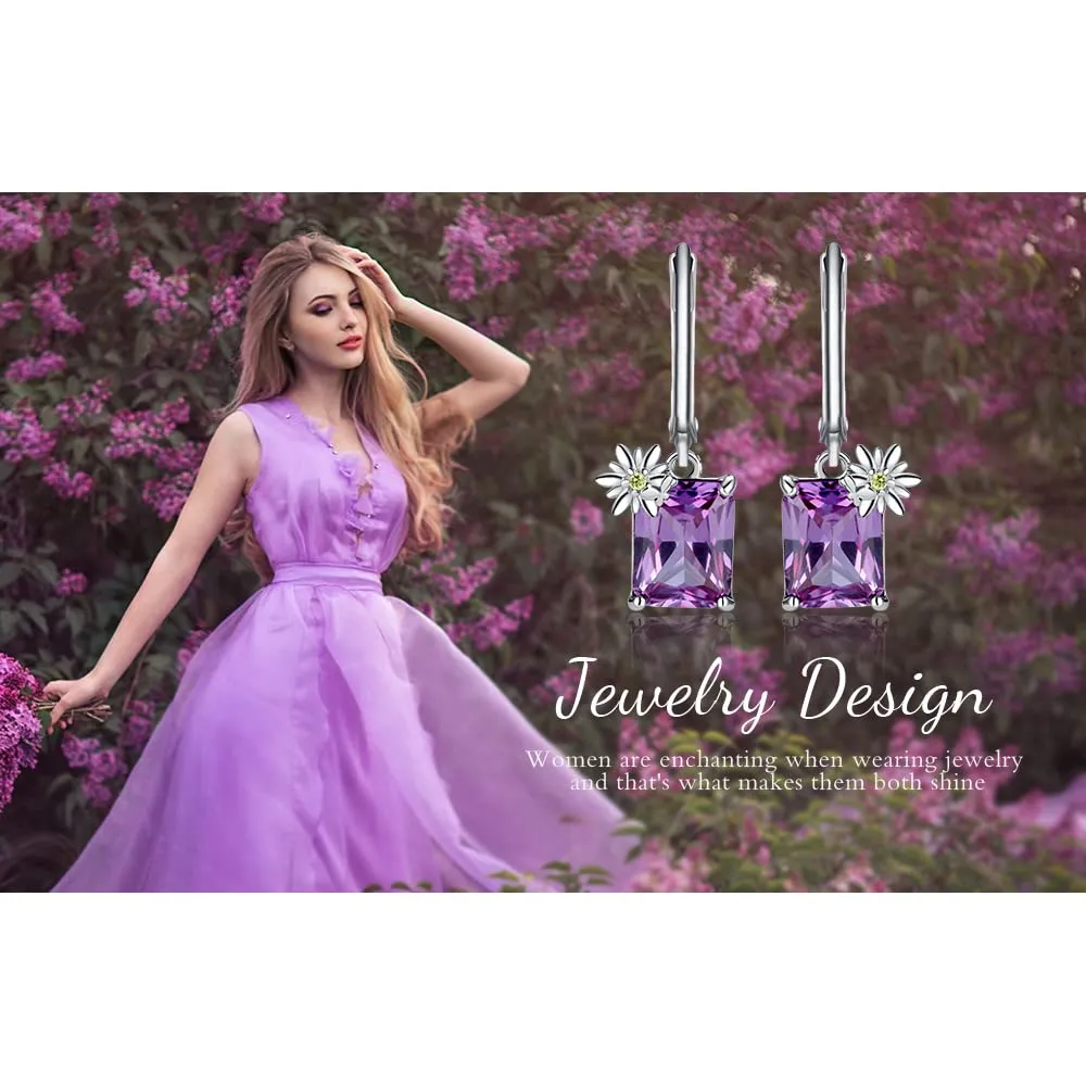 JewelryPalace Margherita orecchini pendenti alessandrite viola