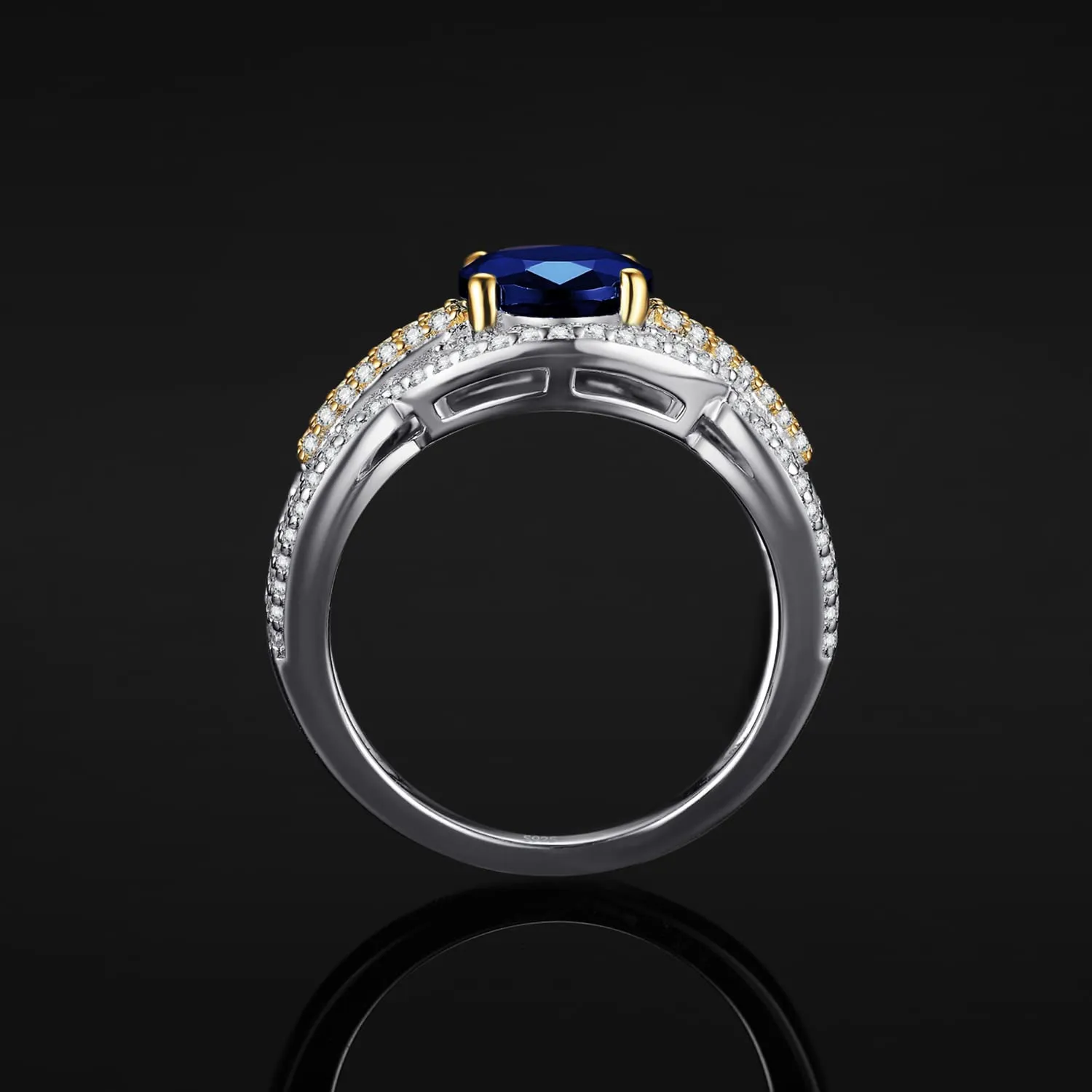 JewelryPalace Infinito anello promessa argento zaffiro blu
