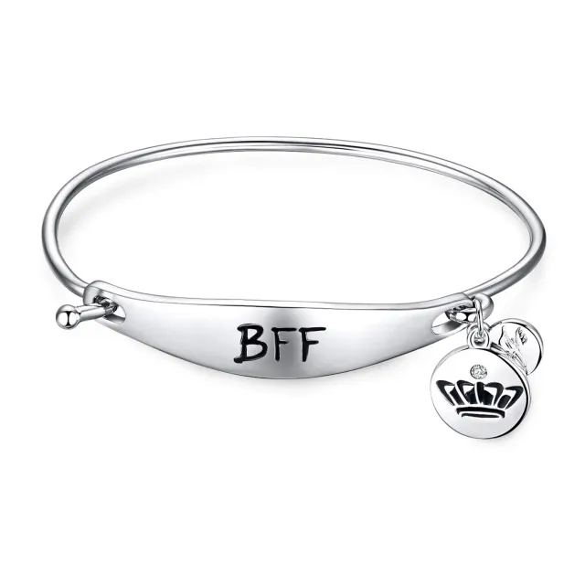 JewelryPalace Bracciale BFF Argento 925 con Ciondolo Mano