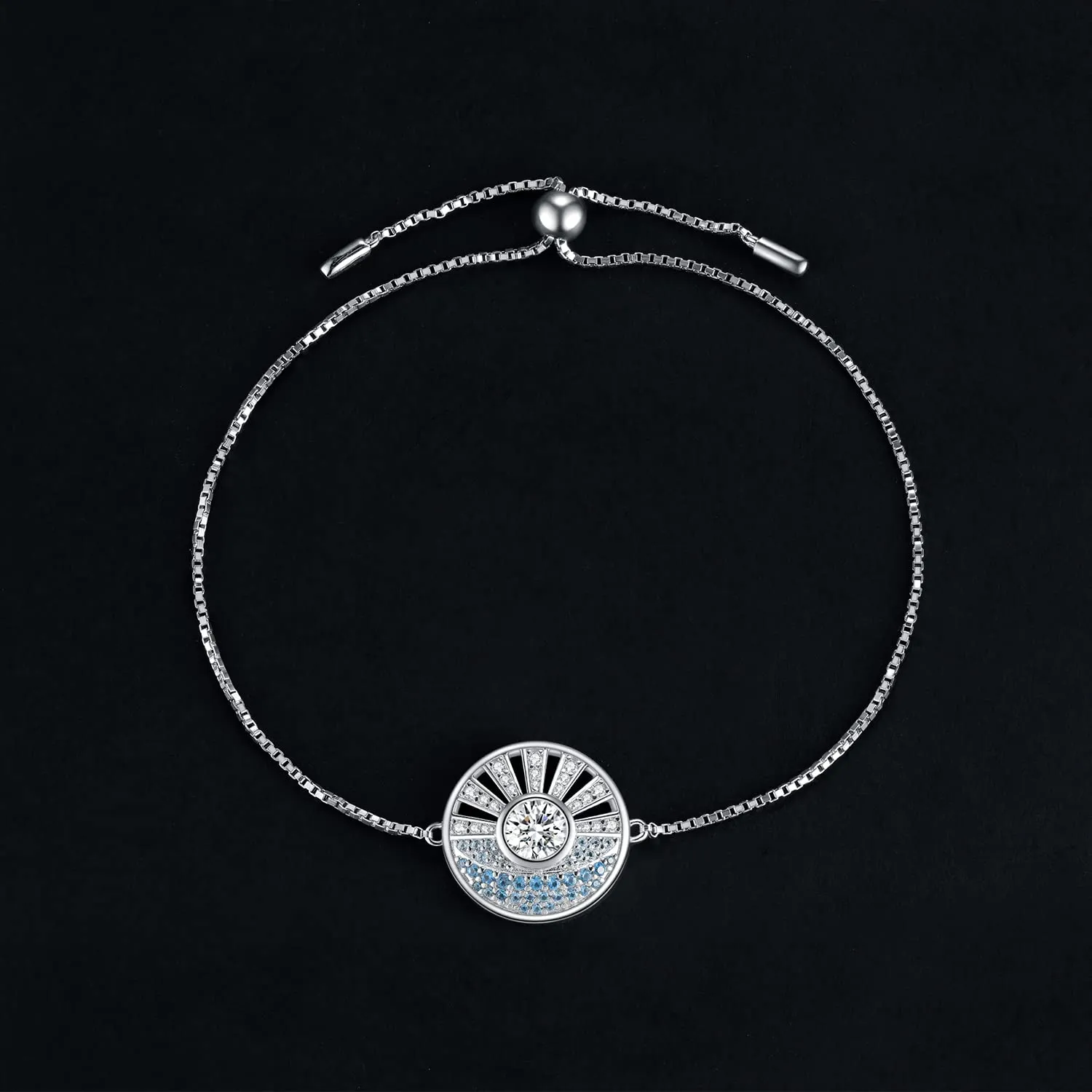 JewelryPalace Sole Mare bracciale argento zirconia blu