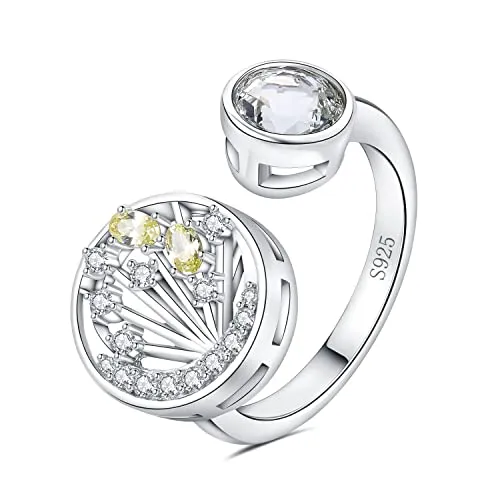 JewelryPalace Luna e Sole 3.6ct anello argento ametista verde