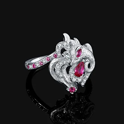 JewelryPalace Volpe Nove Code 0.7ct anello argento rubino