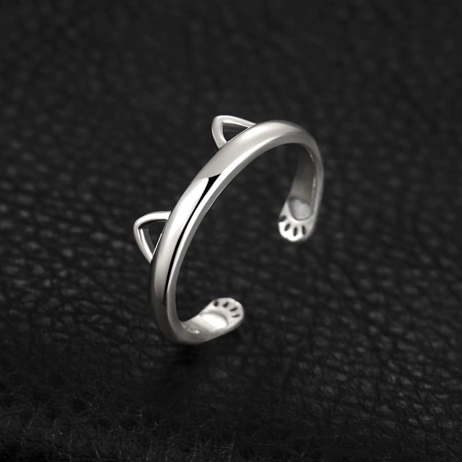 JewelryPalace Gatto Zampa anello argento regolabile