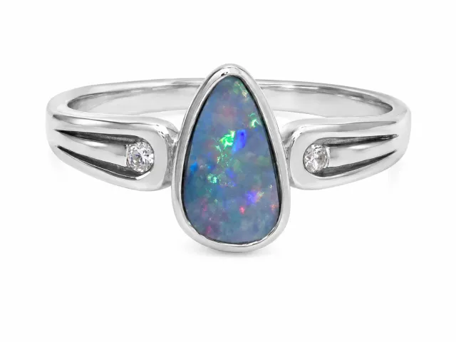 Victoria Jane Cosmic Opal anello opale argento
