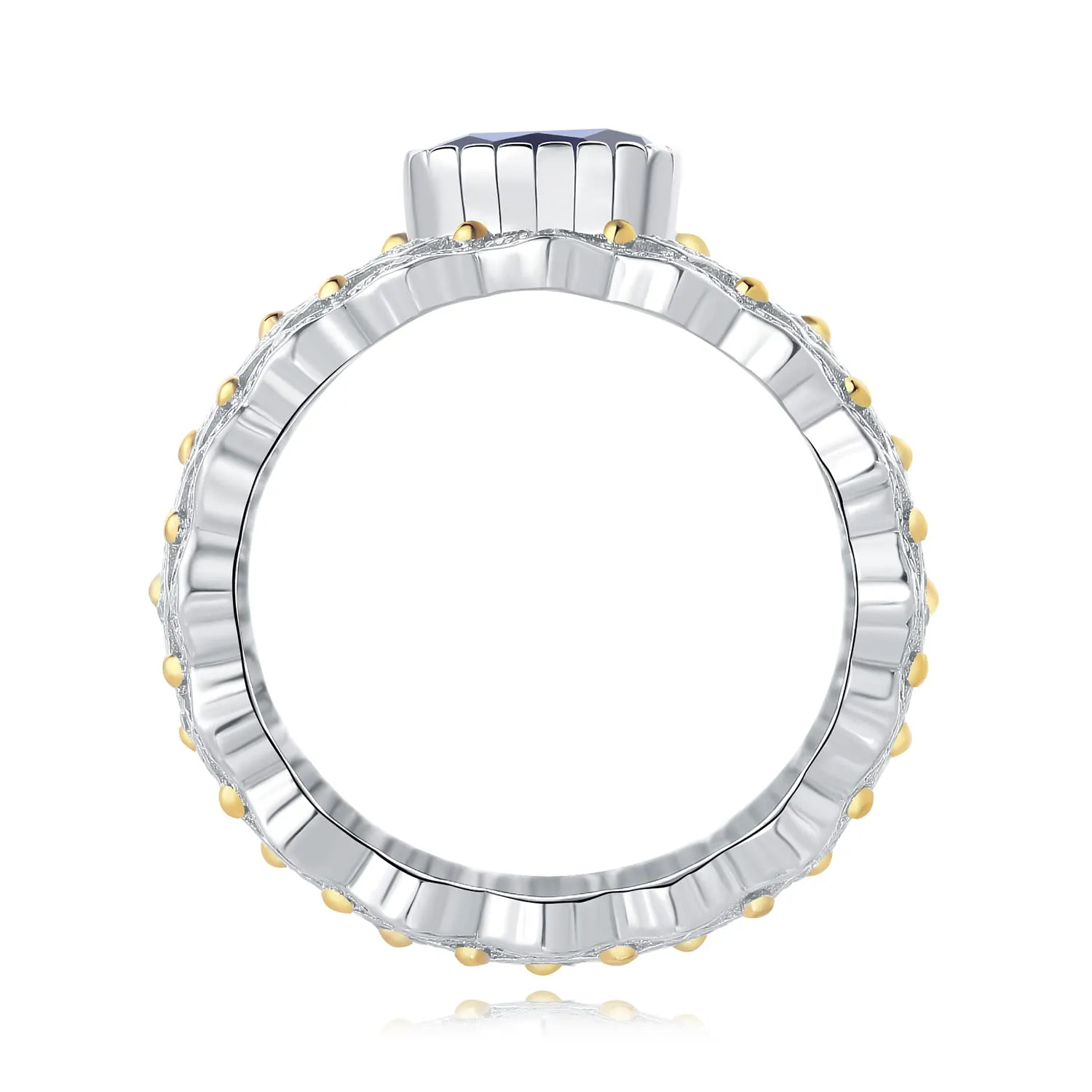 JewelryPalace Vintage 2.4ct Anello Solitario Zaffiro Blu