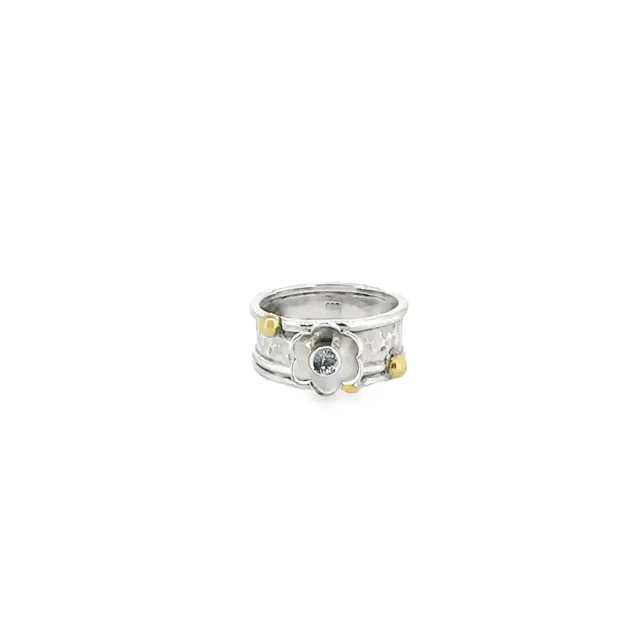 Victoria Jane Floral Design anello argento topazio