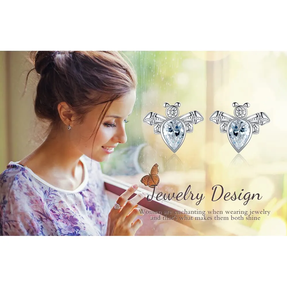 JewelryPalace Ape Pera orecchini argento 925 zirconia 3ct