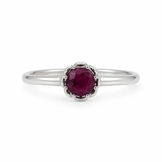 Victoria Jane July anello rubino argento sterling luglio