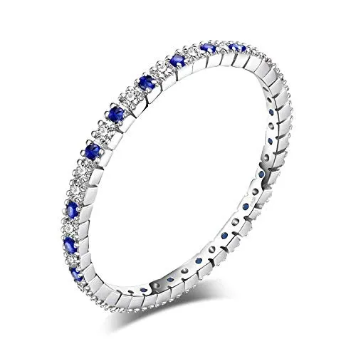 JewelryPalace Classico Anello Argento 925 Spinello Blu