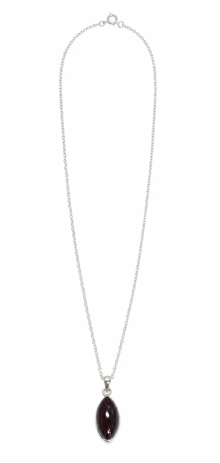 Victoria Jane Marquise collana argento granato 18"