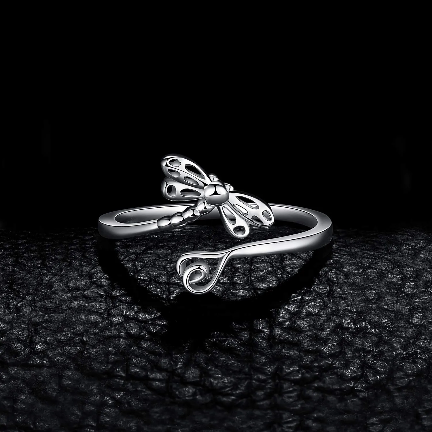 JewelryPalace Libellula Anello Aperto Argento Regolabile