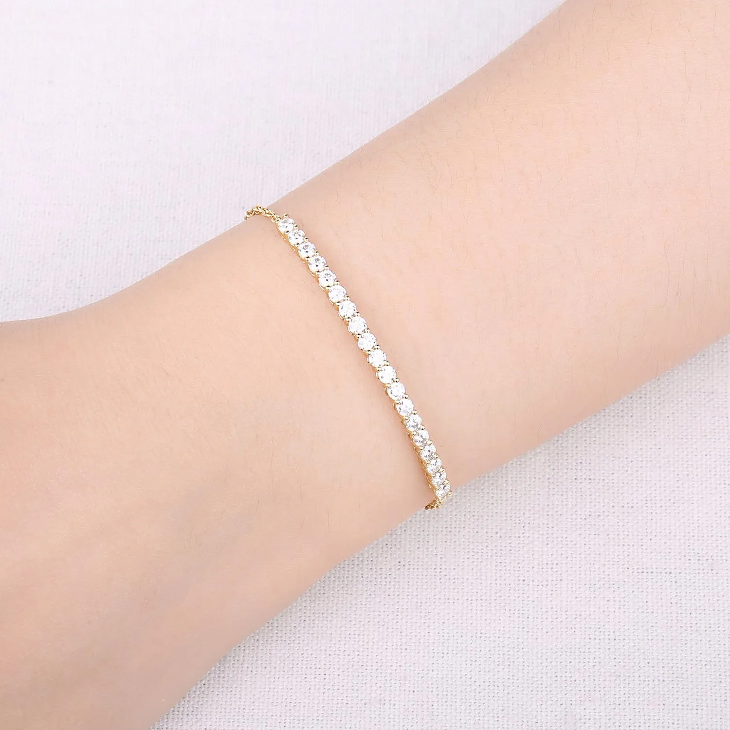 JewelryPalace Amor Eterno bracciale moissanite oro