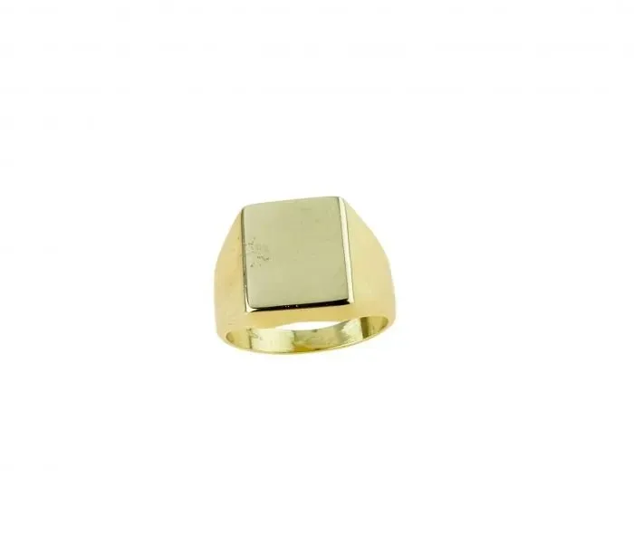 Gioielli Celiento anello scudo uomo oro giallo 18kt