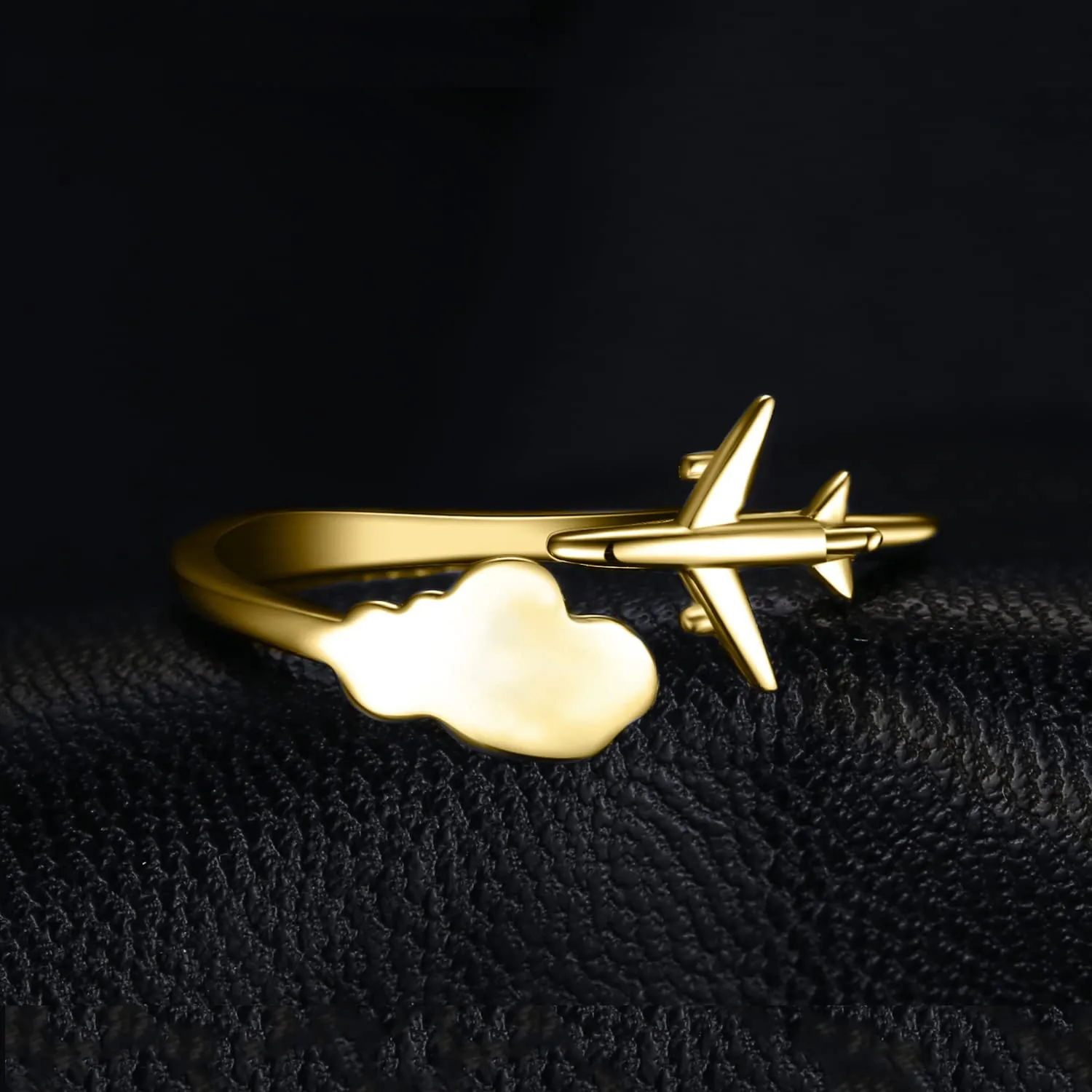 JewelryPalace Mappa del Mondo Aereo anello argento 925 regolabile