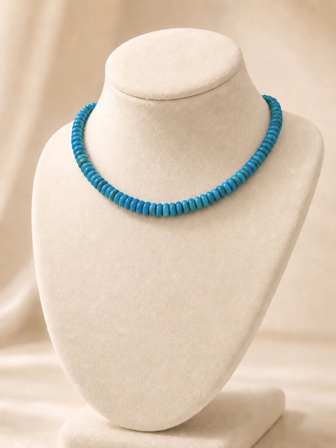 Victoria Jane Turquoise Beaded Collar collana turchese argento