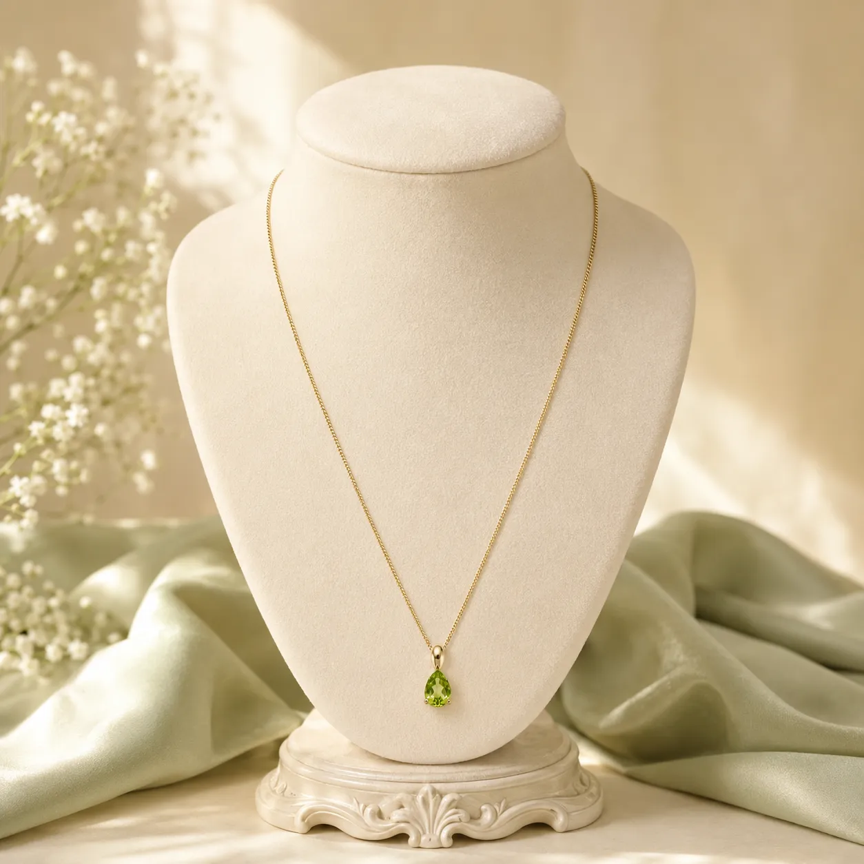 Victoria Jane Golden Pear Peridot collana oro 9ct pera