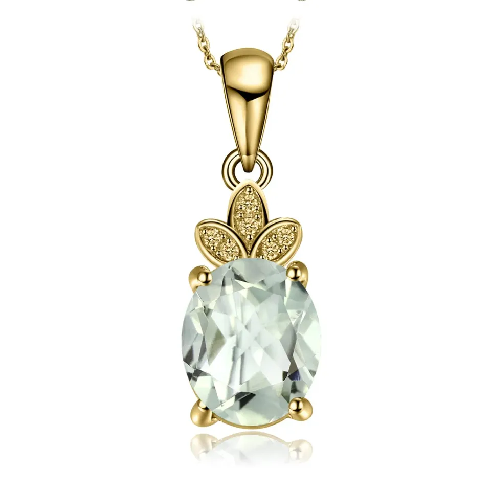 JewelryPalace Classica ovale collana argento topazio bianco 45cm
