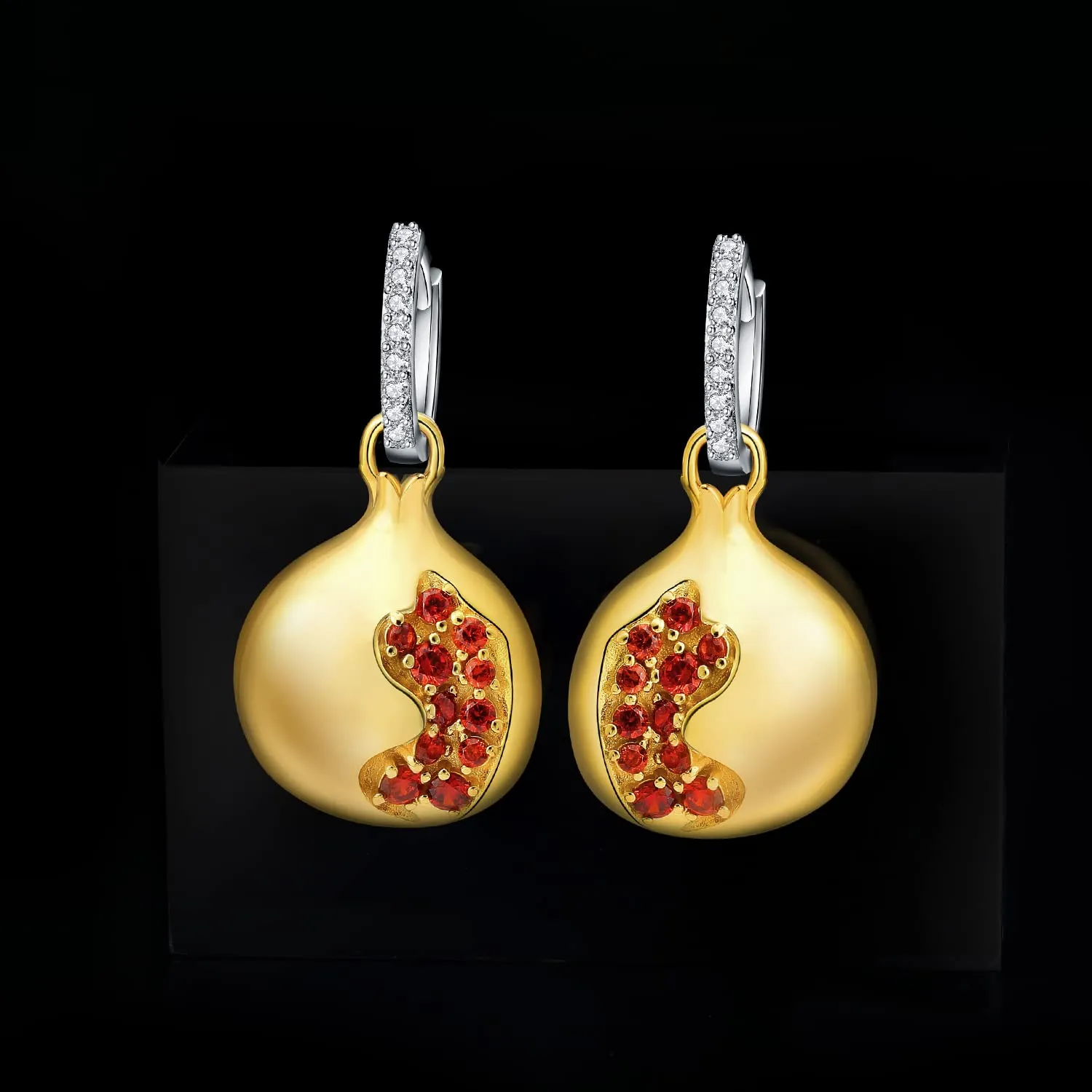 JewelryPalace Melograno 2.2ct Orecchini Pendenti Argento Rossi