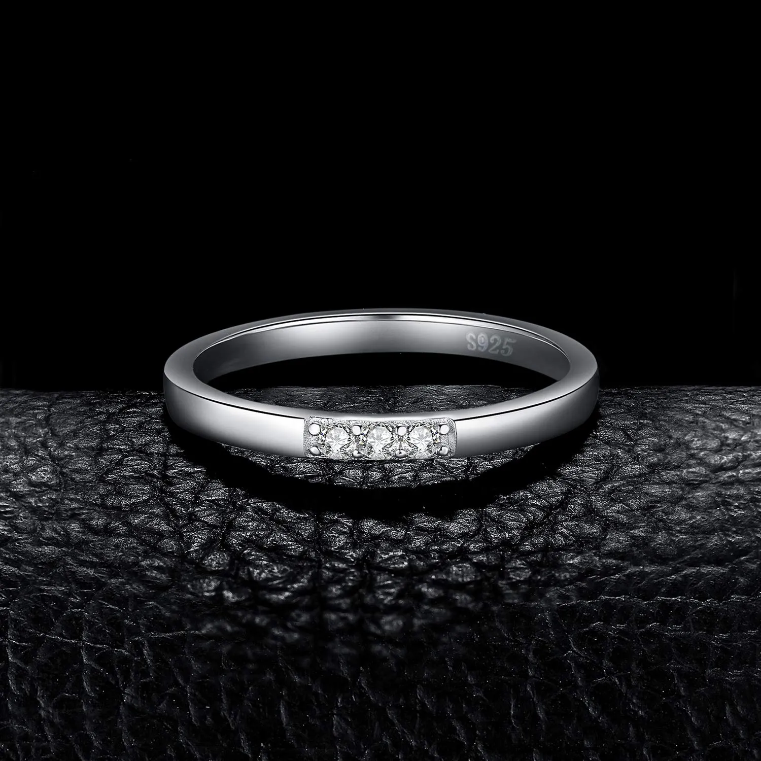 JewelryPalace Trilogy Anello Argento 925 Zirconi Bianchi