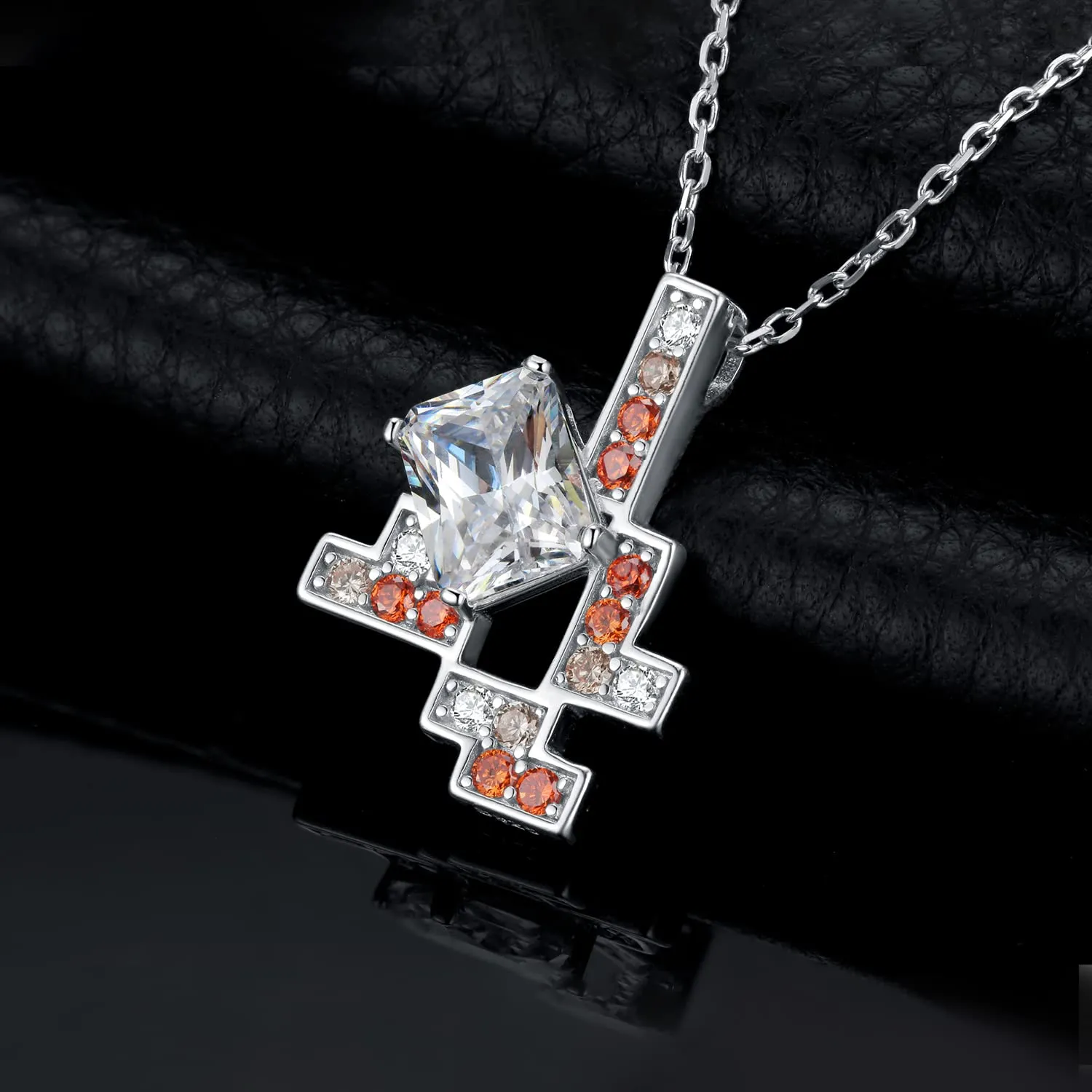JewelryPalace Gioco 5ct Collana Argento Arancione
