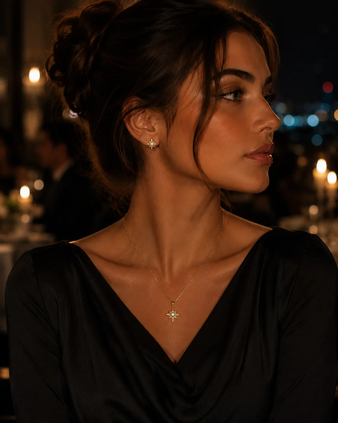 Victoria Jane Star collana topazio blu placcato oro
