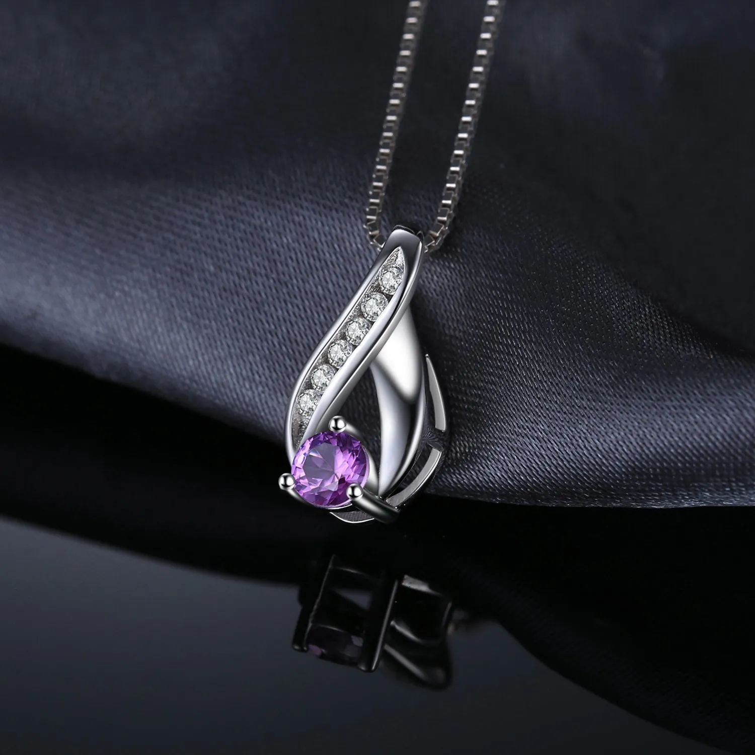 JewelryPalace Infinito Collana Argento 45cm Ametista Viola