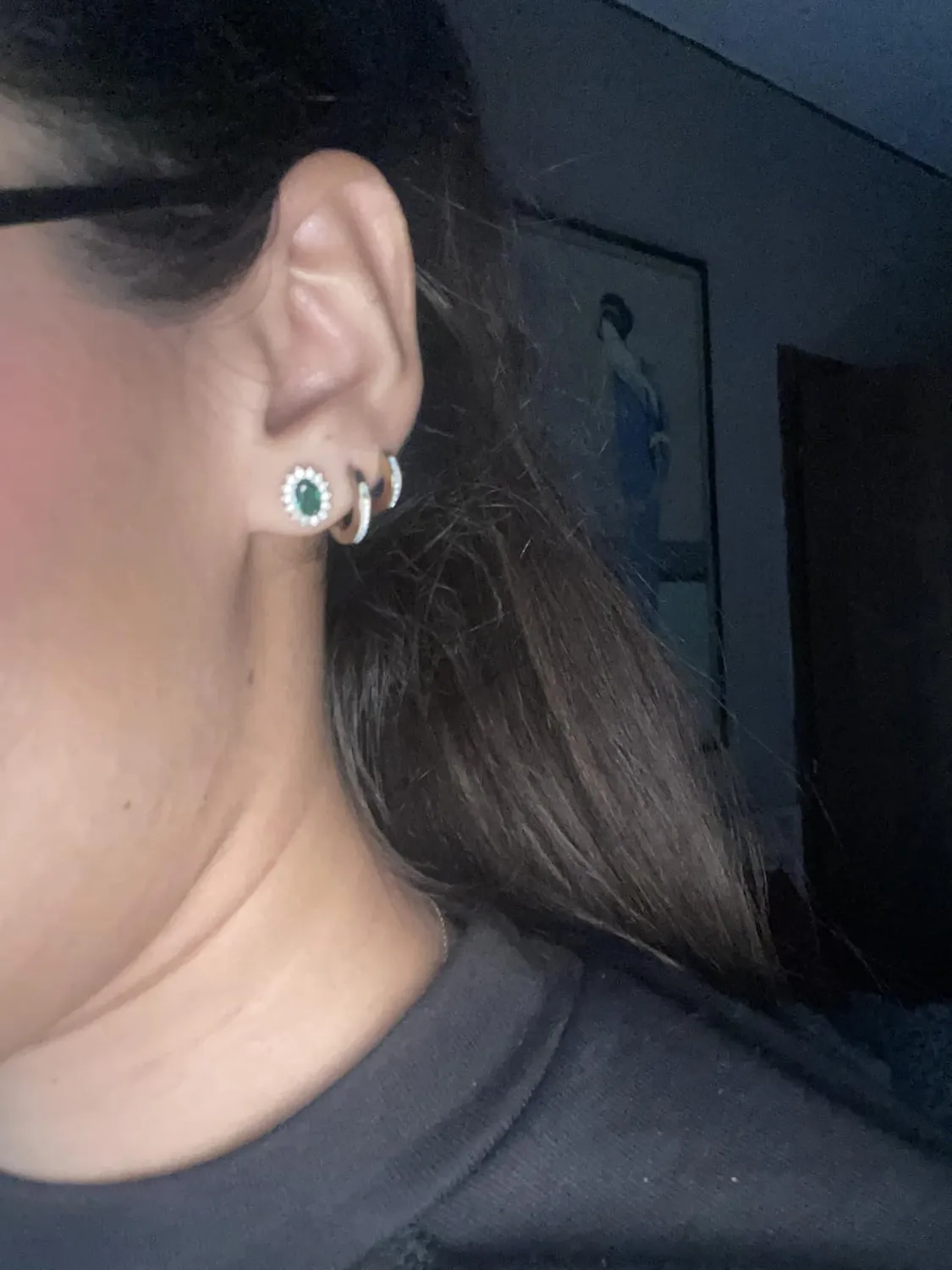 JewelryPalace Diana Halo orecchini smeraldo verde argento