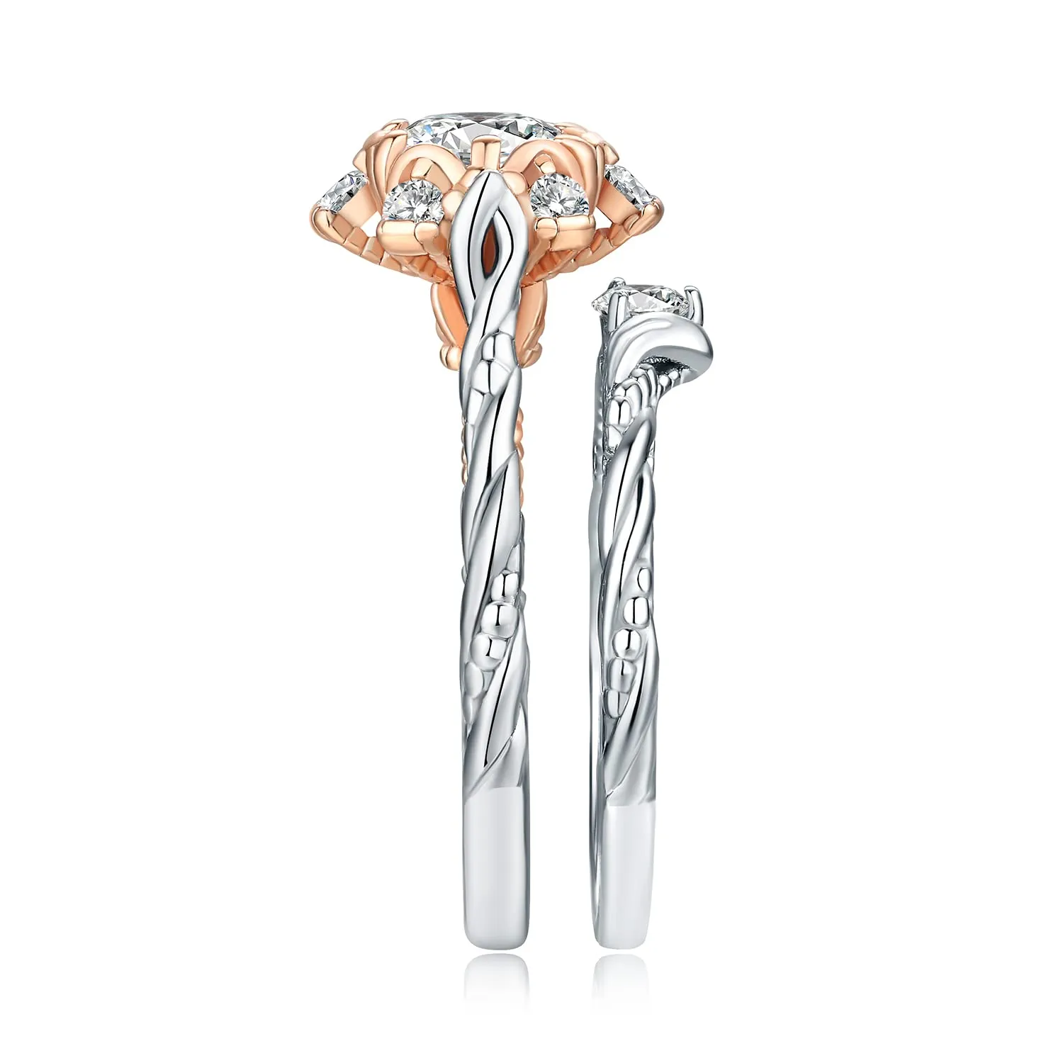 JewelryPalace Infinito Cuore anello argento zirconia oro rosa