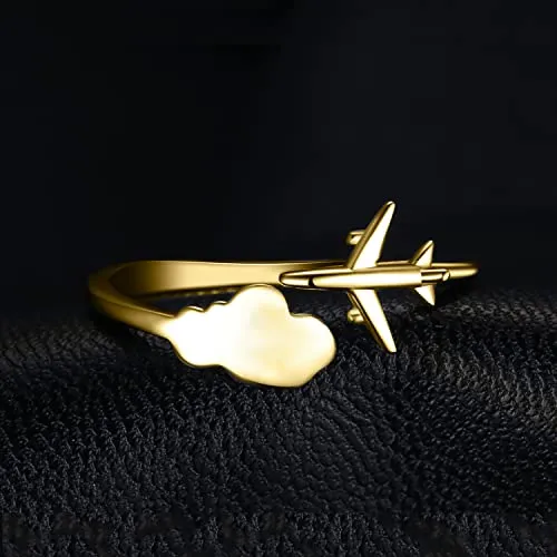 JewelryPalace Mappa del Mondo Aereo anello argento 925 regolabile