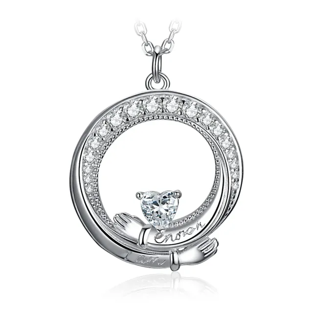 JewelryPalace Claddagh I am enough collana argento cuore 45cm