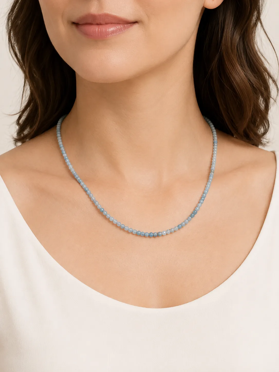 Victoria Jane Aquamarine collana perle acquamarina argento