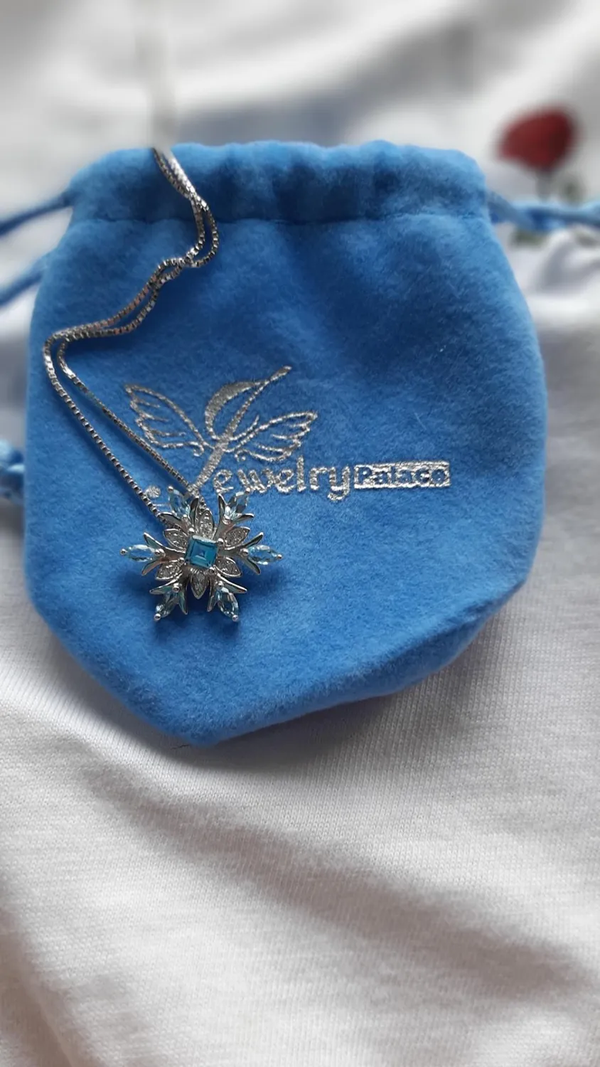 JewelryPalace Fiocco di Neve collana topazio argento 45cm