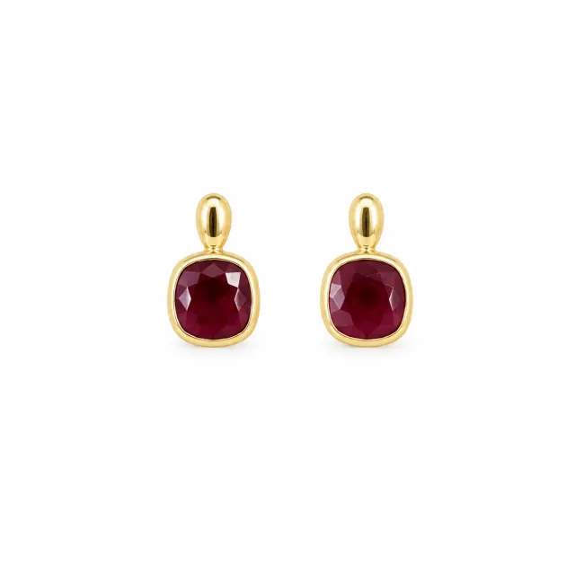 Victoria Jane 9ct Gold Facetted Ruby orecchini oro rubino