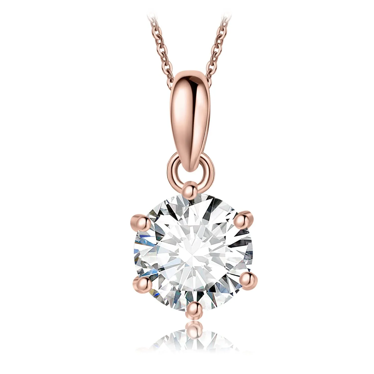 JewelryPalace Solitario 2.0ct collana oro zirconia