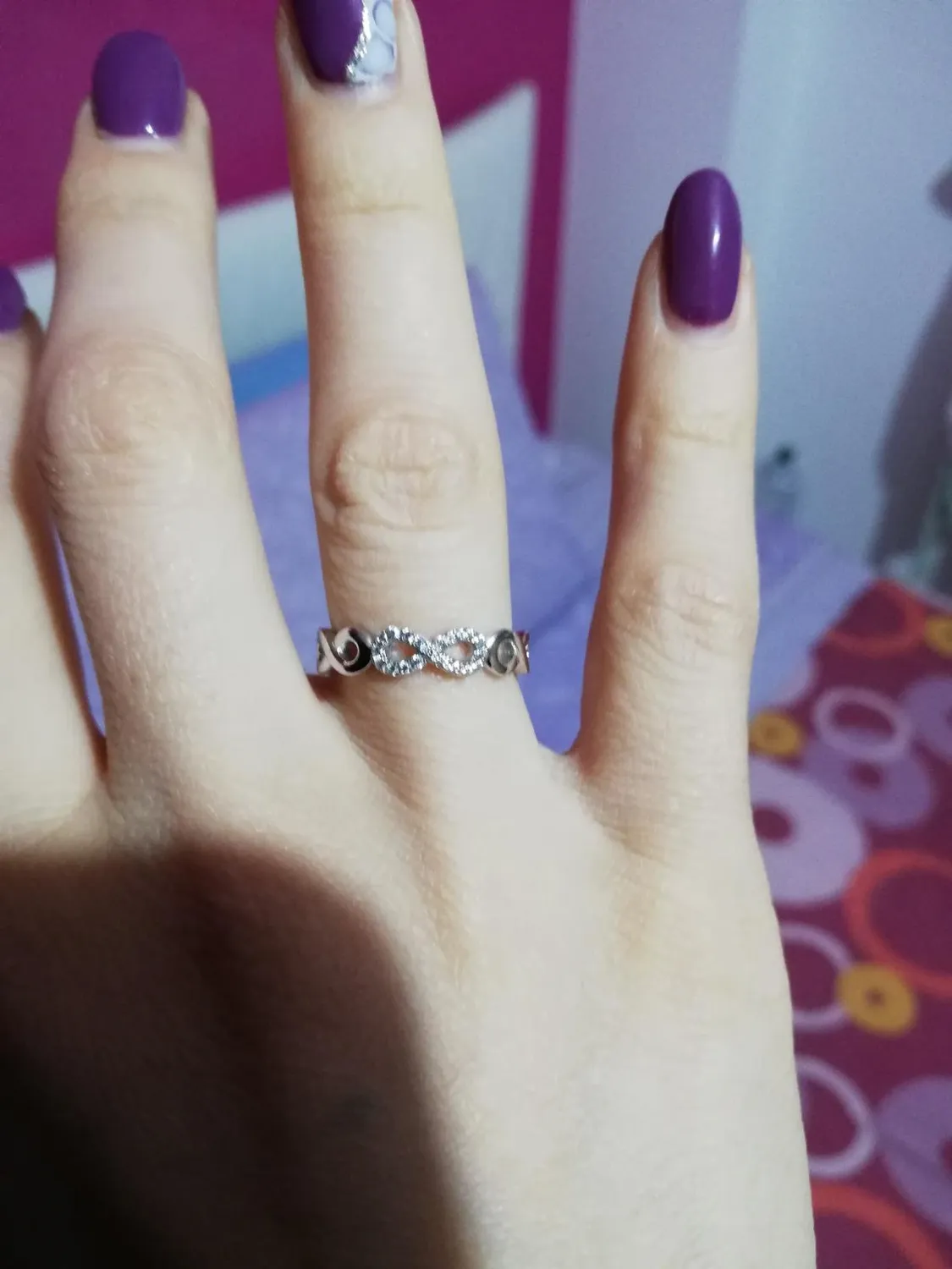JewelryPalace Infinito Nodo fede argento diamante simulato