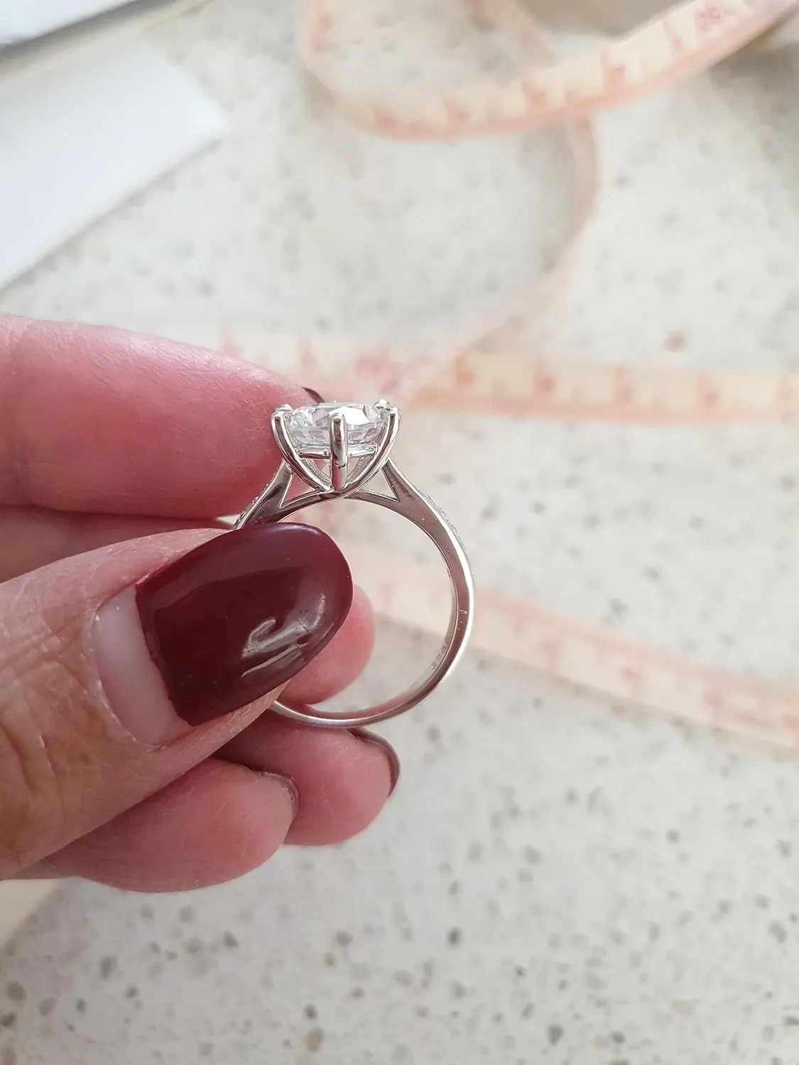 JewelryPalace Classico Solitario Anello Argento 925 zirconia 1ct
