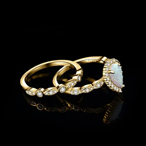 JewelryPalace Vintage Halo anello argento opale rosa